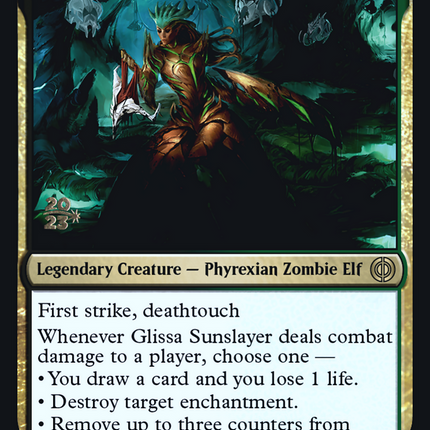 Glissa Sunslayer [Phyrexia: All Will Be One Promos] Prerelease Foil