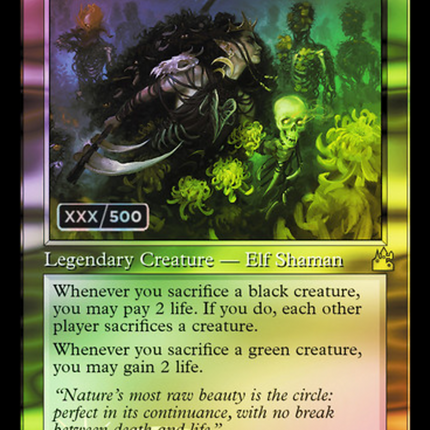 Savra, Queen of the Golgari (Retro) [Ravnica Remastered] Serialized Foil