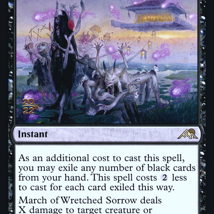March of Wretched Sorrow [Kamigawa: Neon Dynasty Promos] Prerelease Foil