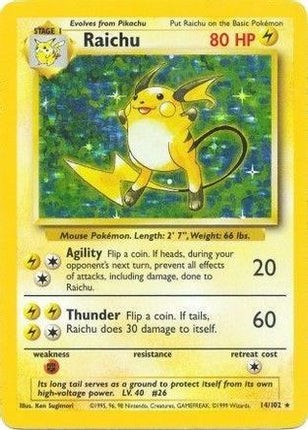 Raichu - 14/102 [Base Set] Holofoil