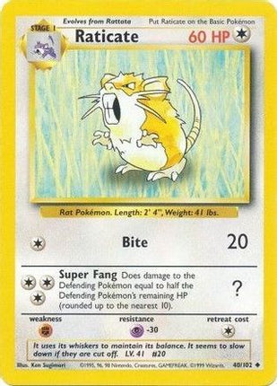Raticate - 40/102 [Base Set]