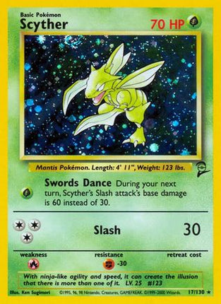 Scyther - 17/130 [Base Set 2] Holofoil