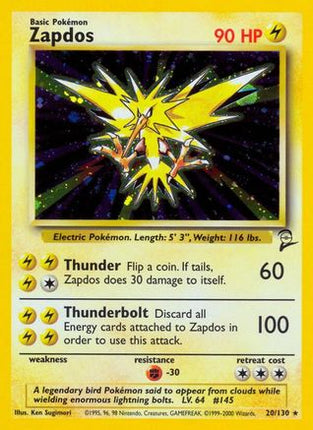 Zapdos - 20/130 [Base Set 2] Holofoil
