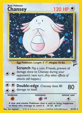 Chansey - 3/130 [Base Set 2] Holofoil