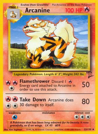 Arcanine - 33/130 [Base Set 2]