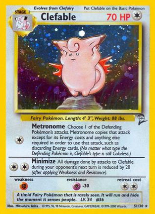 Clefable - 5/130 [Base Set 2] Holofoil