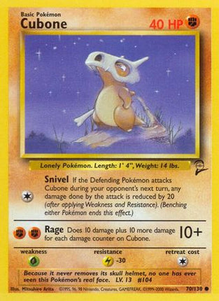 Cubone - 70/130 [Base Set 2]