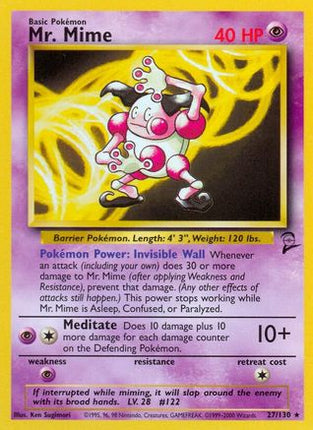 Mr. Mime - 27/130 [Base Set 2]