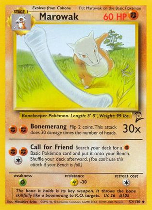 Marowak - 52/130 [Base Set 2]