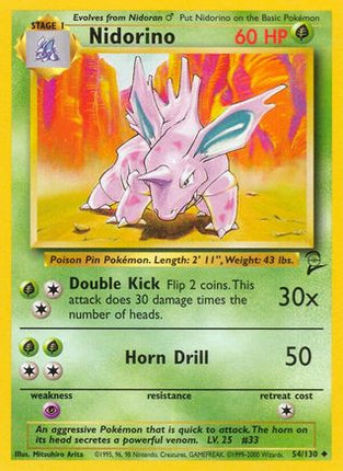 Nidorino - 54/130 [Base Set 2]