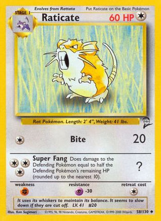Raticate - 58/130 [Base Set 2]