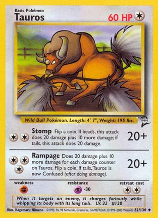 Tauros - 62/130 [Base Set 2]