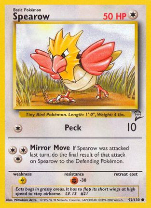 Spearow - 92/130 [Base Set 2]