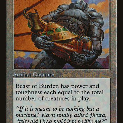 Beast of Burden [Urza's Legacy Promos] Prerelease Foil