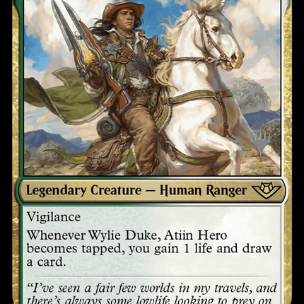 Wylie Duke, Atiin Hero [Outlaws of Thunder Junction Promos] Foil