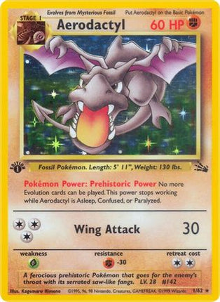 Aerodactyl - 1/62 [Fossil] Unlimited Holofoil