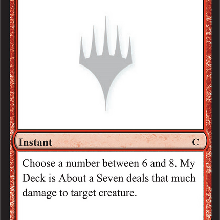 My Deck is About a Seven [Unknown Event]