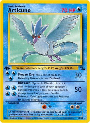 Articuno - 17/62 [Fossil] 1st Edition