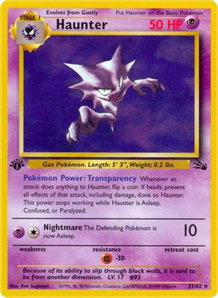 Haunter - 21/62 [Fossil] 1st Edition