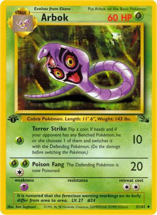 Arbok - 31/62 [Fossil] 1st Edition