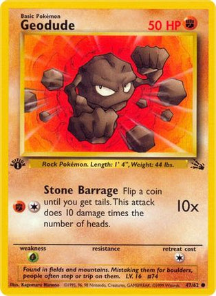 Geodude - 47/62 [Fossil] 1st Edition