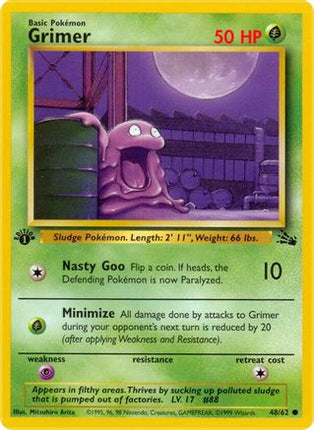 Grimer - 48/62 [Fossil] 1st Edition