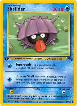 Shellder - 54/62 [Fossil] 1st Edition