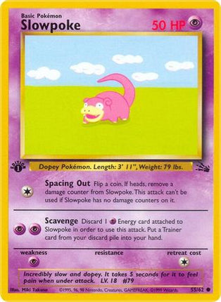 Slowpoke - 55/62 [Fossil] 1st Edition