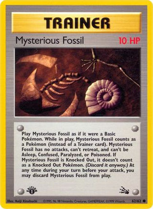 Mysterious Fossil - 62/62 [Fossil] 1st Edition