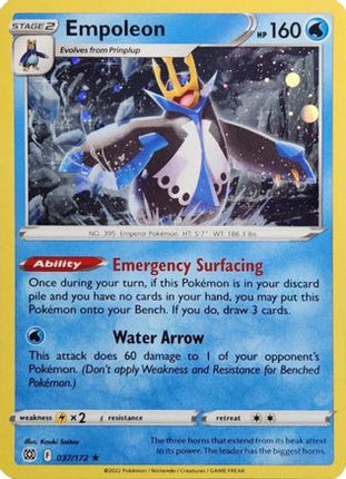 Empoleon - 037/172 (Cosmos Holo) [Miscellaneous Cards & Products] Holofoil