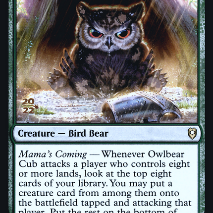 Owlbear Cub [Battle for Baldur's Gate Promos] Prerelease Foil