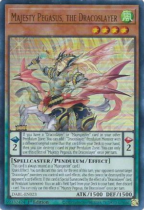 Majesty Pegasus, the Dracoslayer (Ultra Rare) [DABL-EN023] 1st Edition