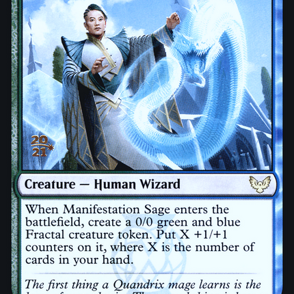 Manifestation Sage [Strixhaven: School of Mages Promos] Prerelease Foil