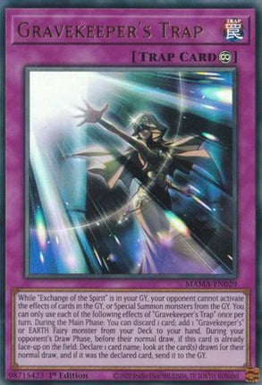 Gravekeeper's Trap (Ultra Rare) [MAMA-EN029] 1st Edition