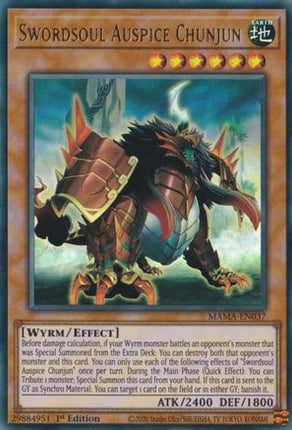 Swordsoul Auspice Chunjun (Ultra Rare) [MAMA-EN037] 1st Edition
