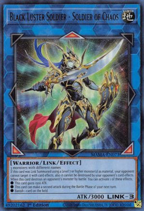 Black Luster Soldier - Soldier of Chaos (Ultra Rare) [MAMA-EN073] 1st Edition