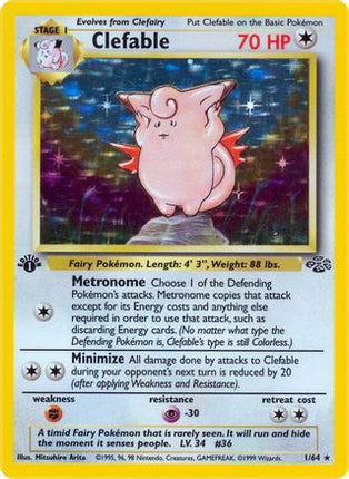 Clefable - 1/64 [Jungle] 1st Edition Holofoil