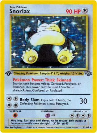 Snorlax (11) - 11/64 [Jungle] Unlimited Holofoil