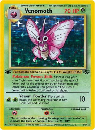 Venomoth - 13/64 [Jungle] Unlimited Holofoil