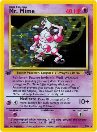 Mr. Mime - 6/64 [Jungle] 1st Edition Holofoil