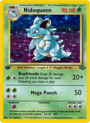 Nidoqueen - 7/64 [Jungle] 1st Edition Holofoil