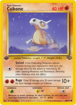Cubone - 50/64 [Jungle] 1st Edition