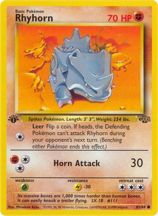 Rhyhorn - 61/64 [Jungle] 1st Edition