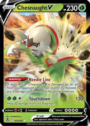 Chesnaught V - 15/null [SWSH12: Silver Tempest] Holofoil