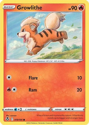 Growlithe - 19/null [SWSH12: Silver Tempest] Reverse Holofoil