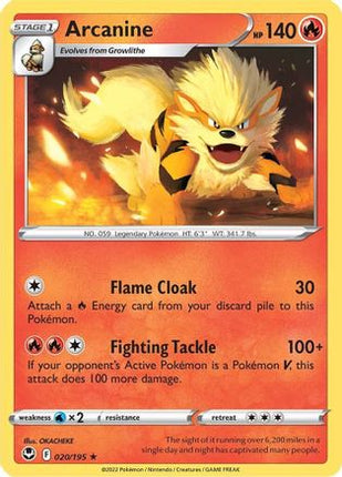 Arcanine - 20/null [SWSH12: Silver Tempest] Reverse Holofoil