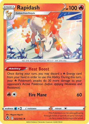 Rapidash - 22/null [SWSH12: Silver Tempest] Holofoil