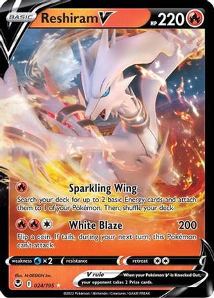 Reshiram V - 24/null [SWSH12: Silver Tempest] Holofoil