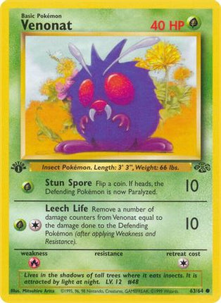 Venonat - 63/64 [Jungle] 1st Edition