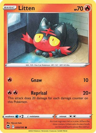 Litten - 30/null [SWSH12: Silver Tempest] Reverse Holofoil